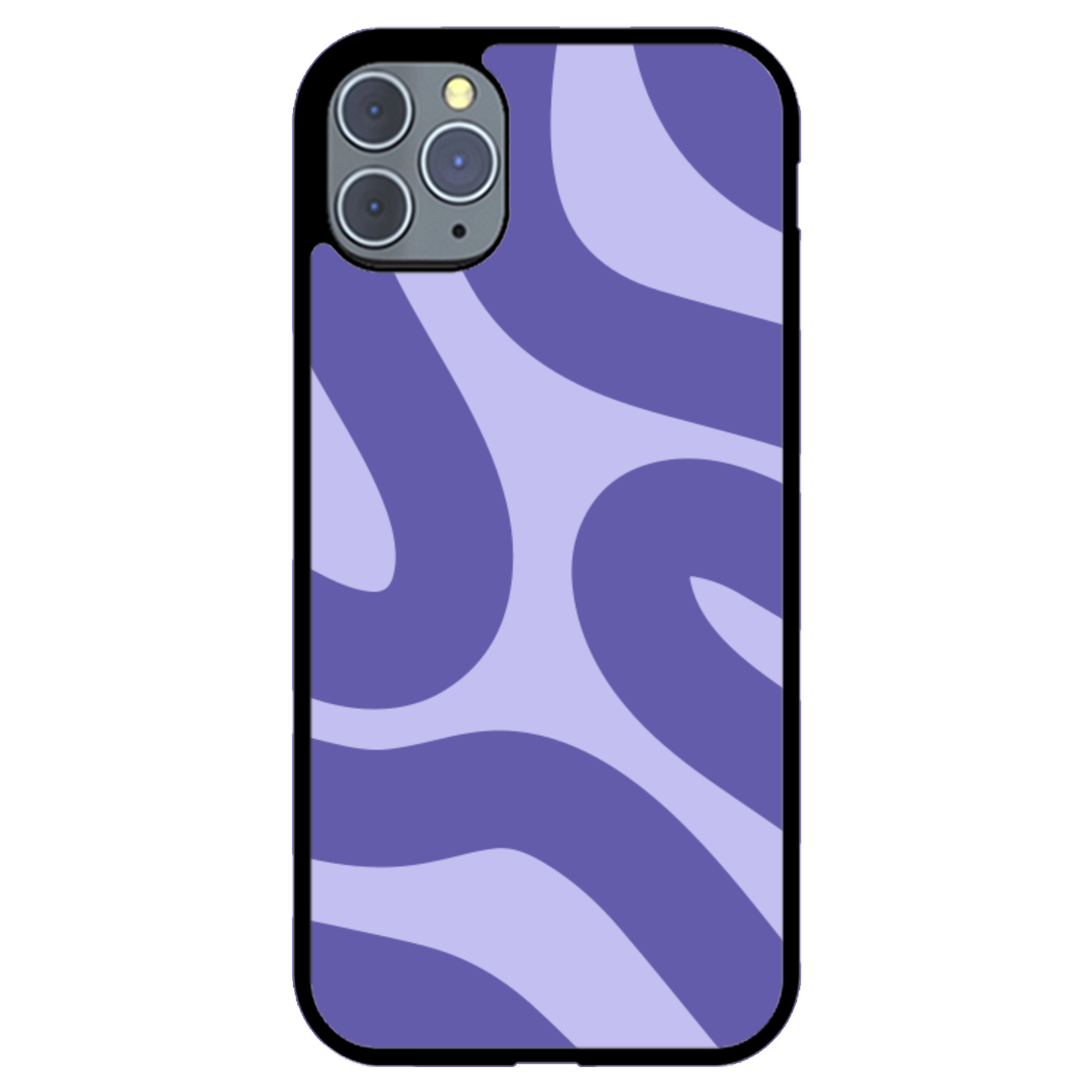 Purple Abstract Swirls Glossy Phone Case | Winky Cats
