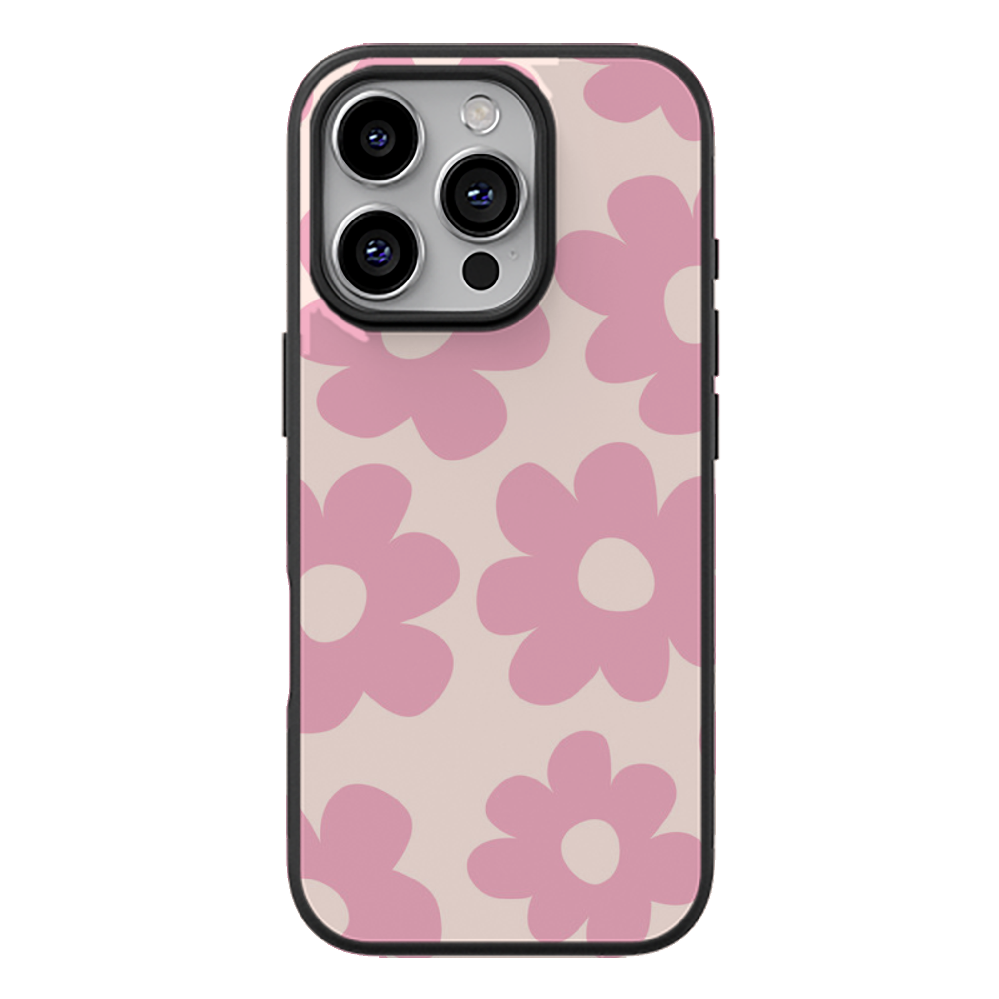 Retro Pink Daisy Floral Phone Case | Winky Cats