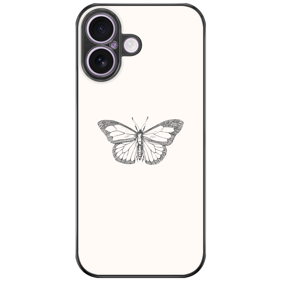 Sketched Butterfly Minimalist Phone Case