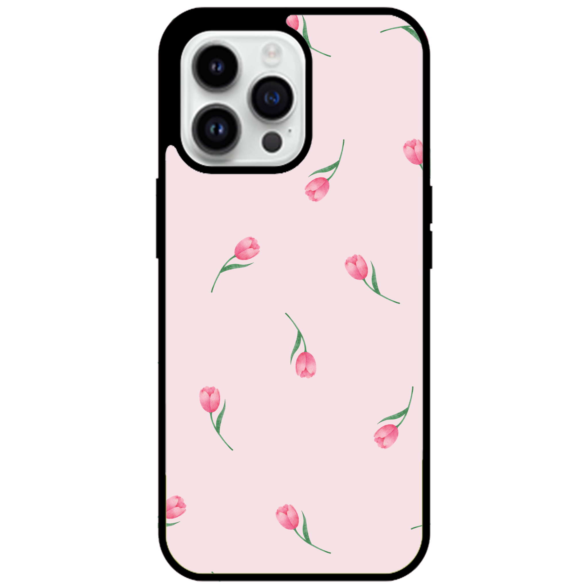 Pink Tulips Floral Phone Case | Winky Cats
