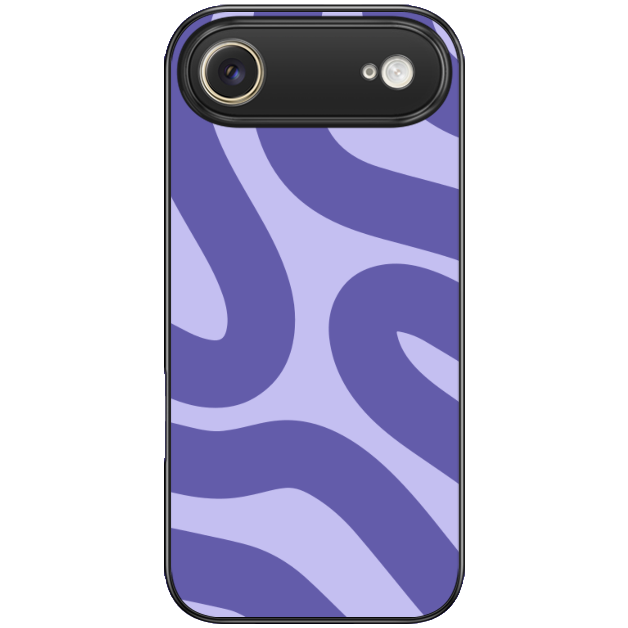 Purple Abstract Swirls Glossy Phone Case | Winky Cats
