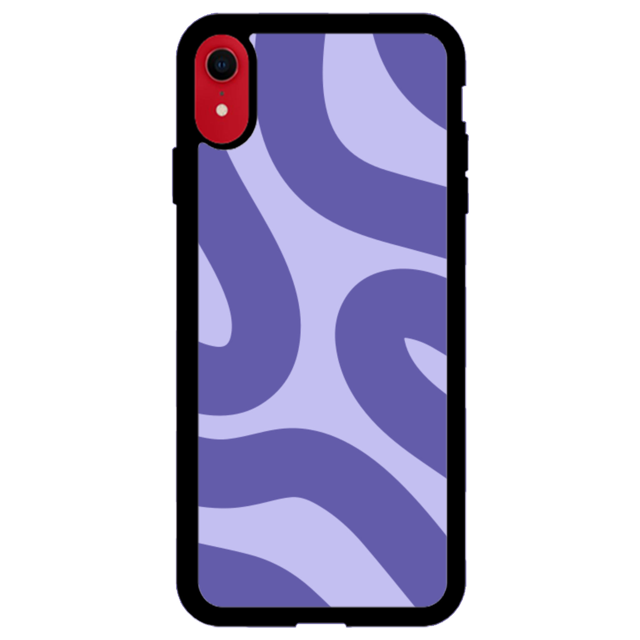 Purple Abstract Swirls Glossy Phone Case | Winky Cats