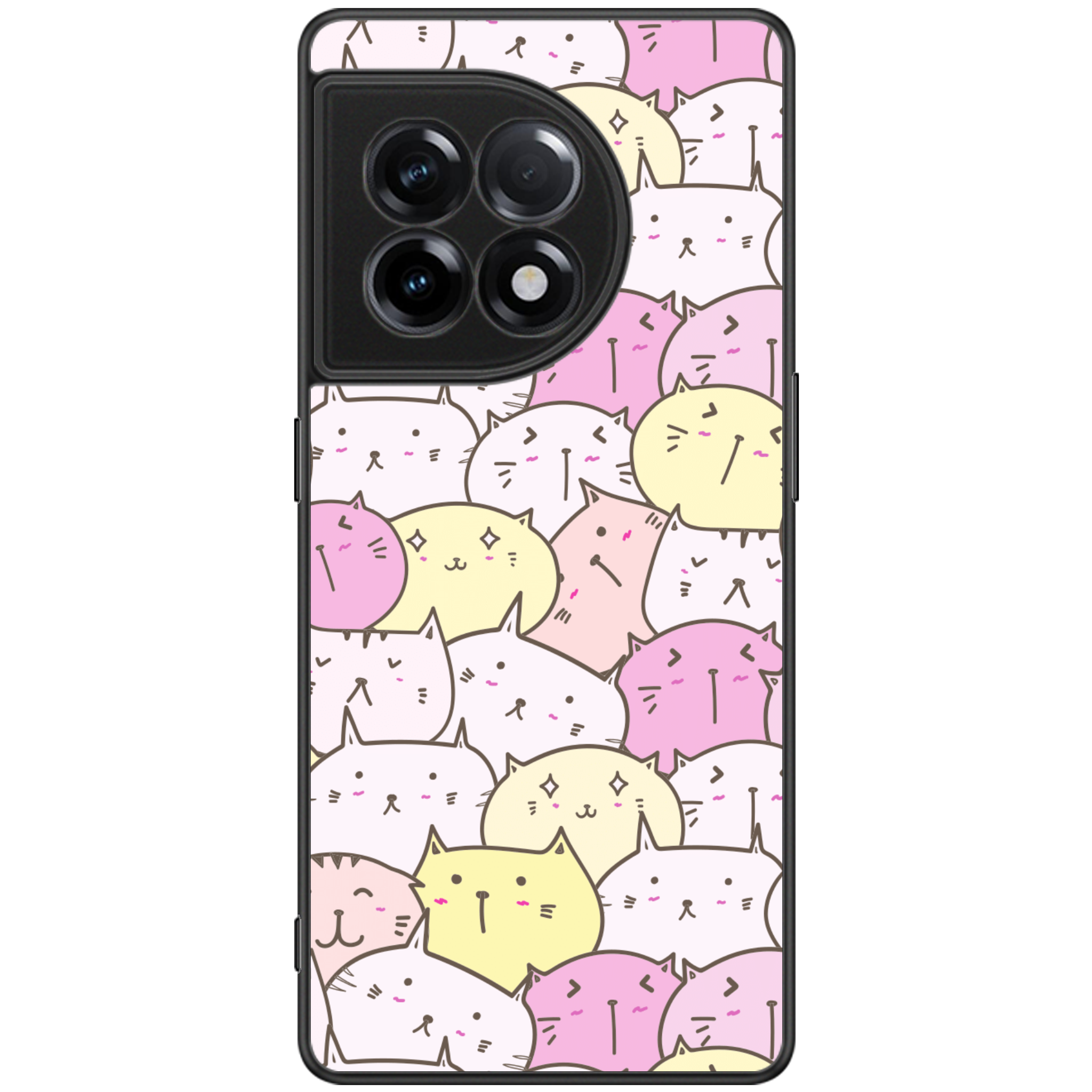 Pastel Cat Pile Glossy Phone Case | Winky Cats