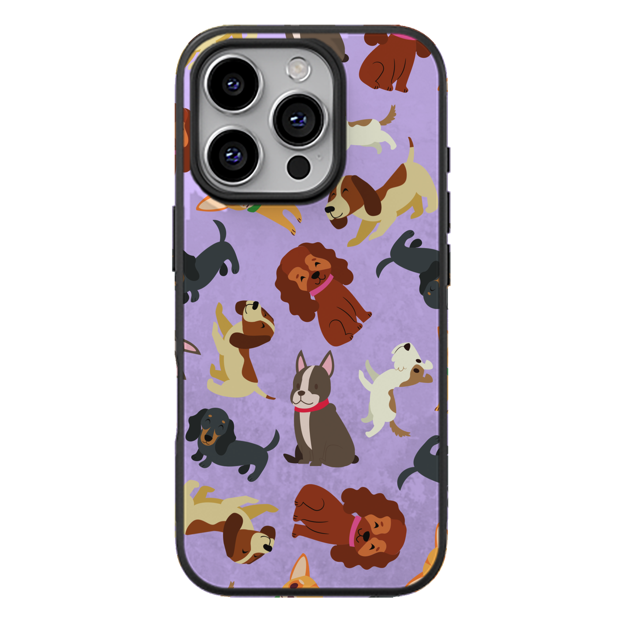 Puppy Party Glossy Phone Case | Winky Cats