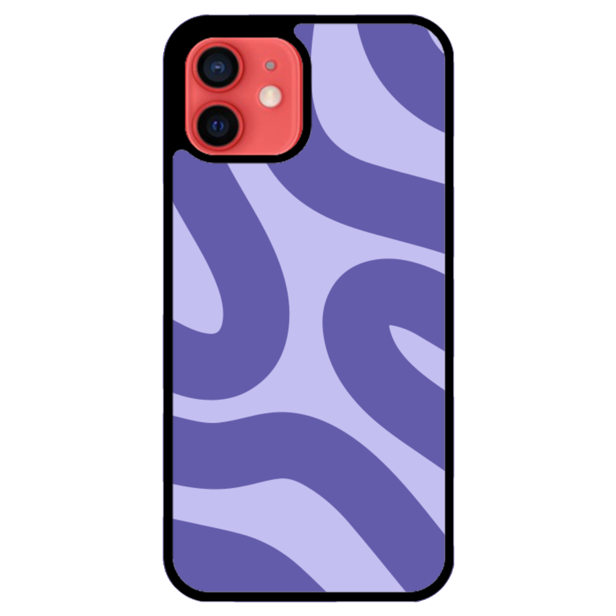 Purple Abstract Swirls Glossy Phone Case | Winky Cats