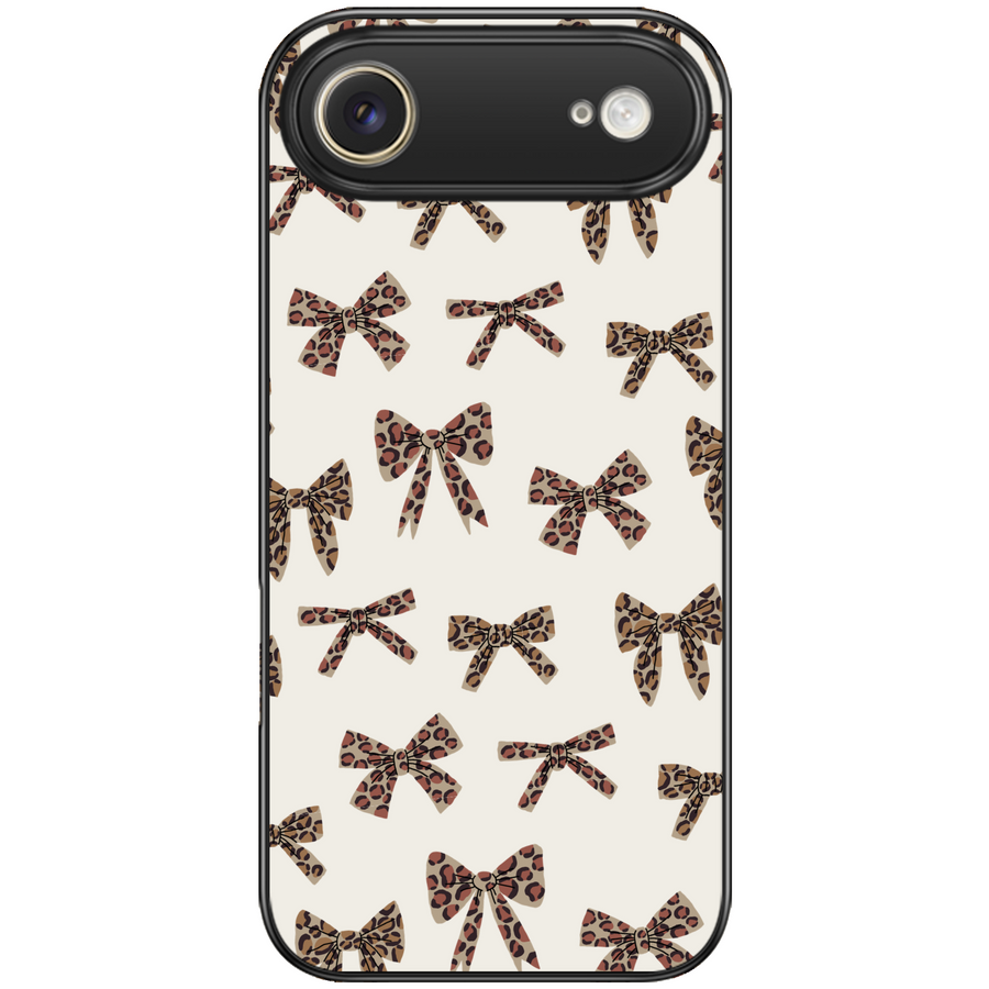 Leopard Print Bow Phone Case