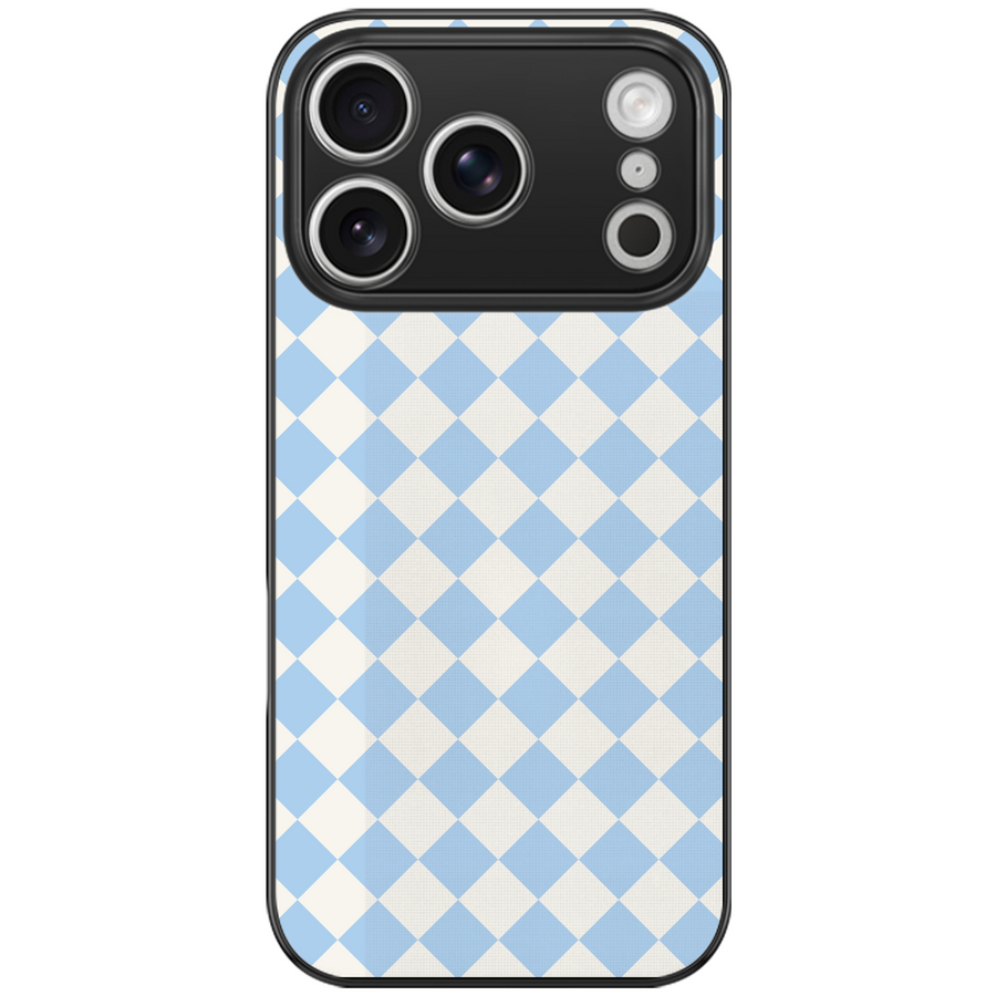 Blue Checkerboard Aesthetic Phone Case