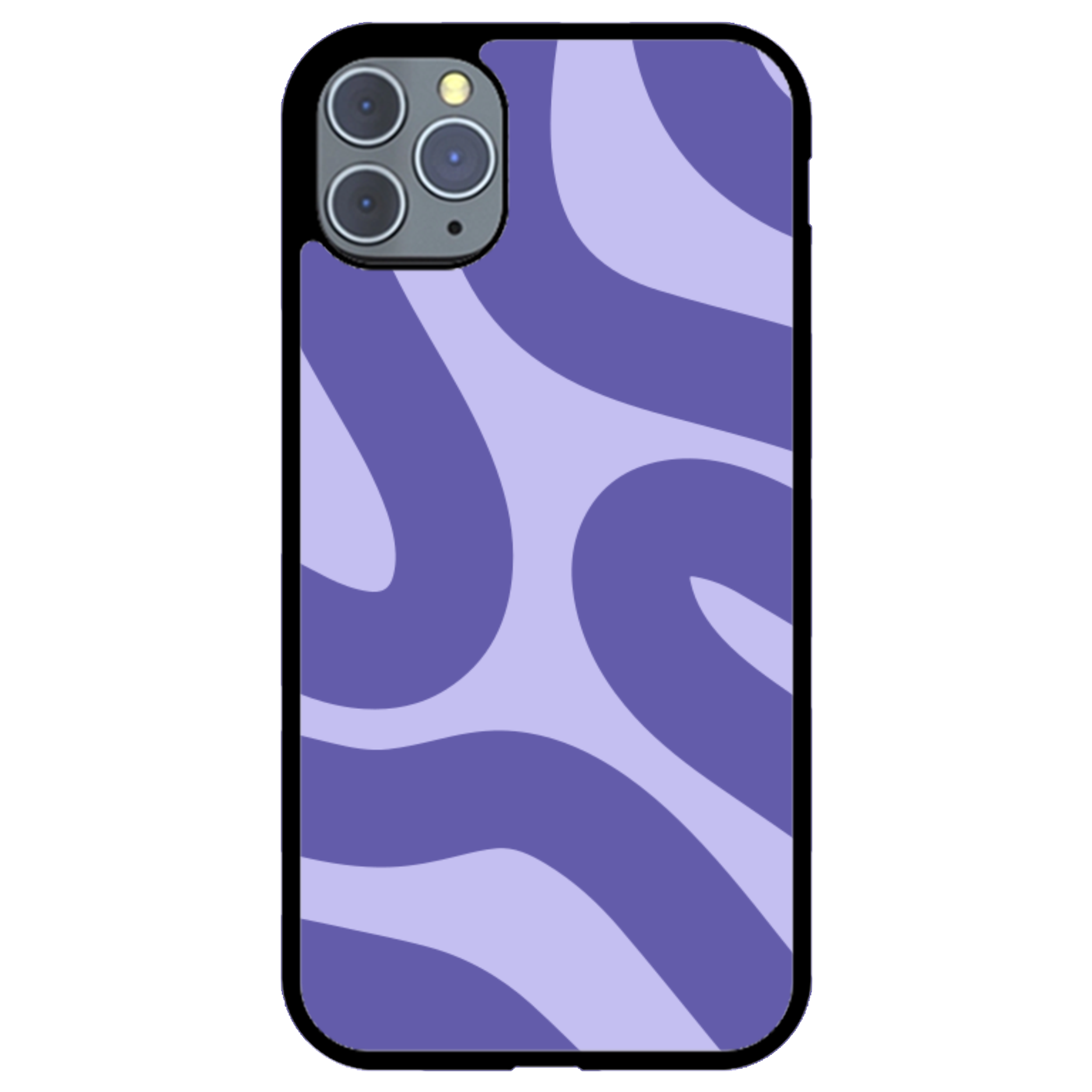 Purple Abstract Swirls Glossy Phone Case | Winky Cats