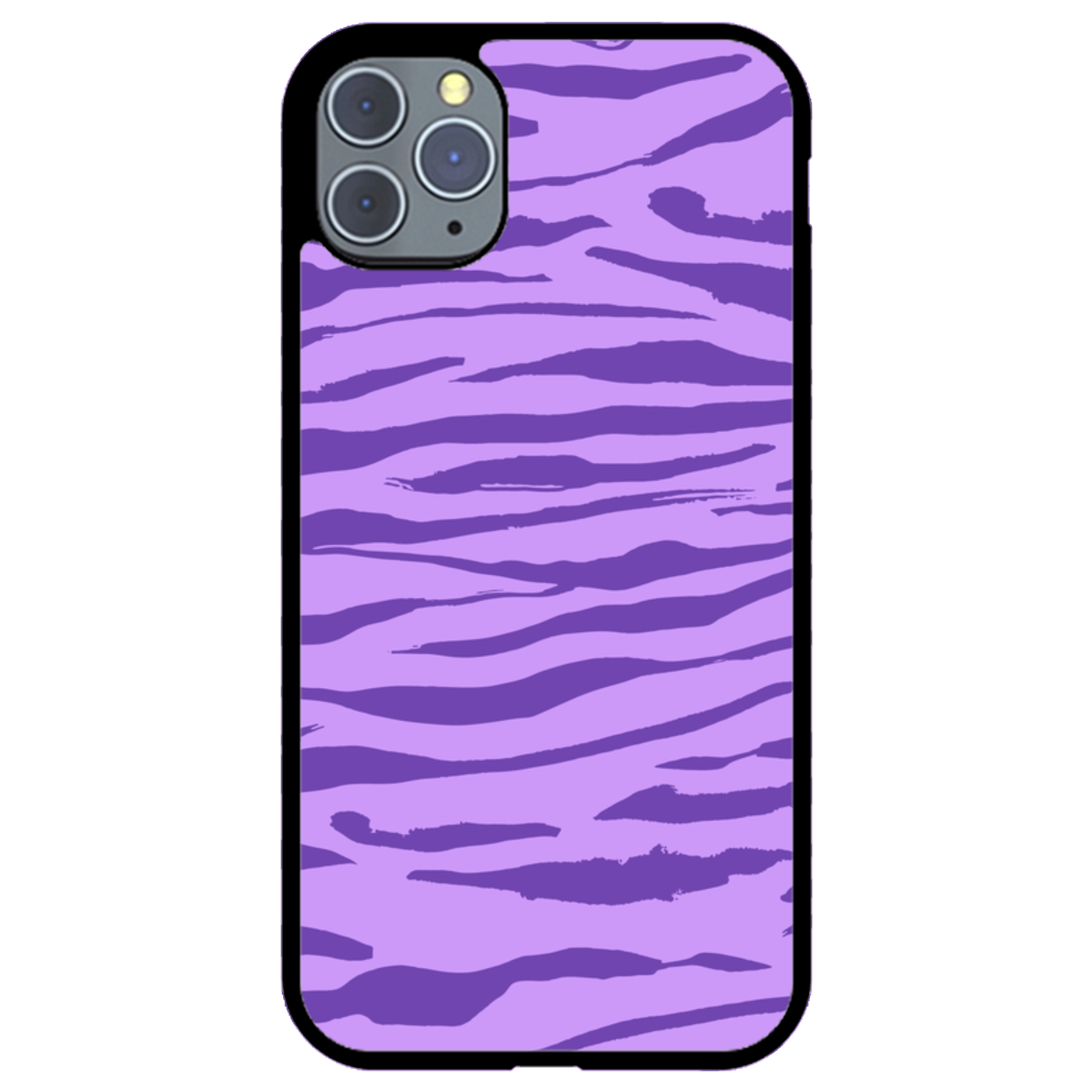 Purple Zebra Swirls Glossy Phone Case | Winky Cats