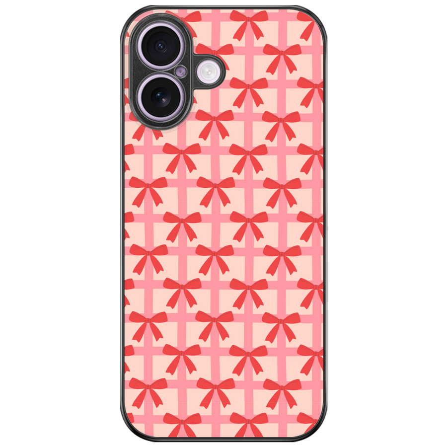 Red Gingham Bow Phone Case