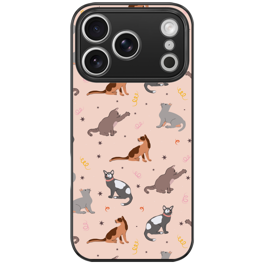 Curious Cats Peach Phone Case