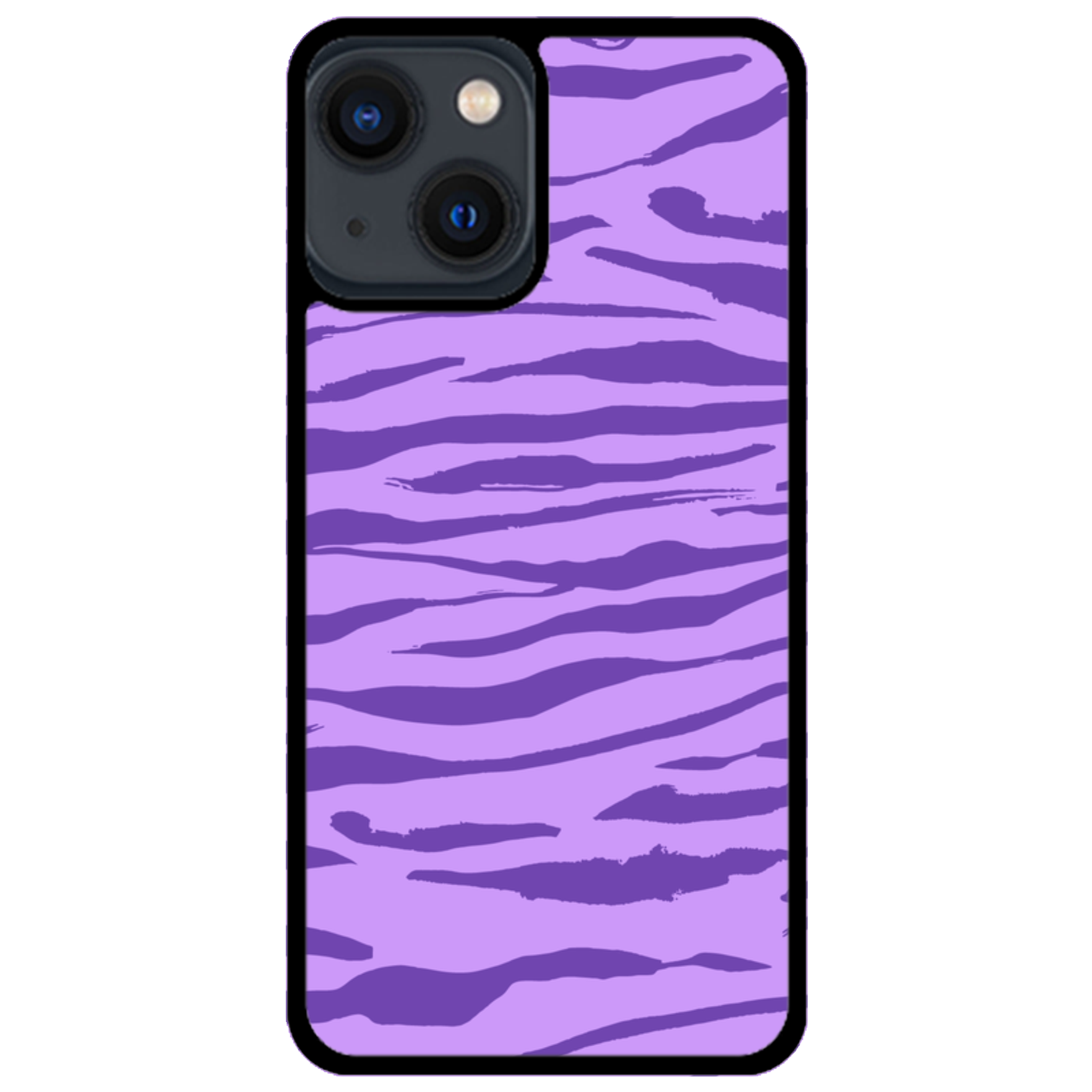 Purple Zebra Swirls Glossy Phone Case | Winky Cats