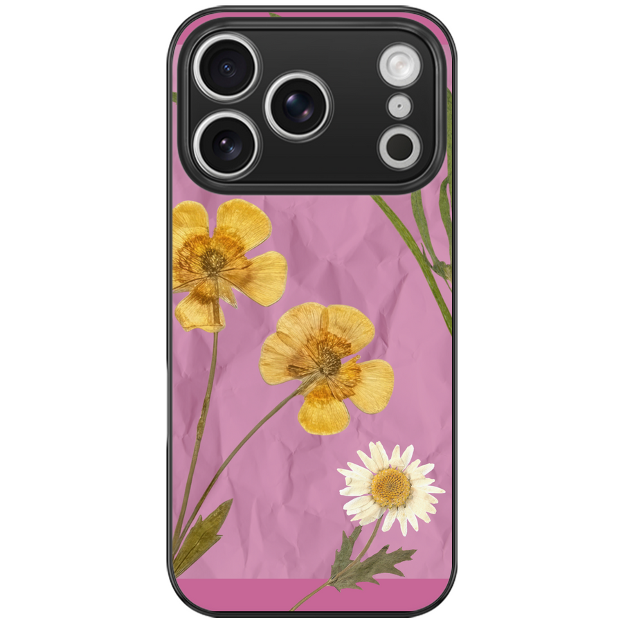 Pink Pressed Flower Aesthetic Phone Case