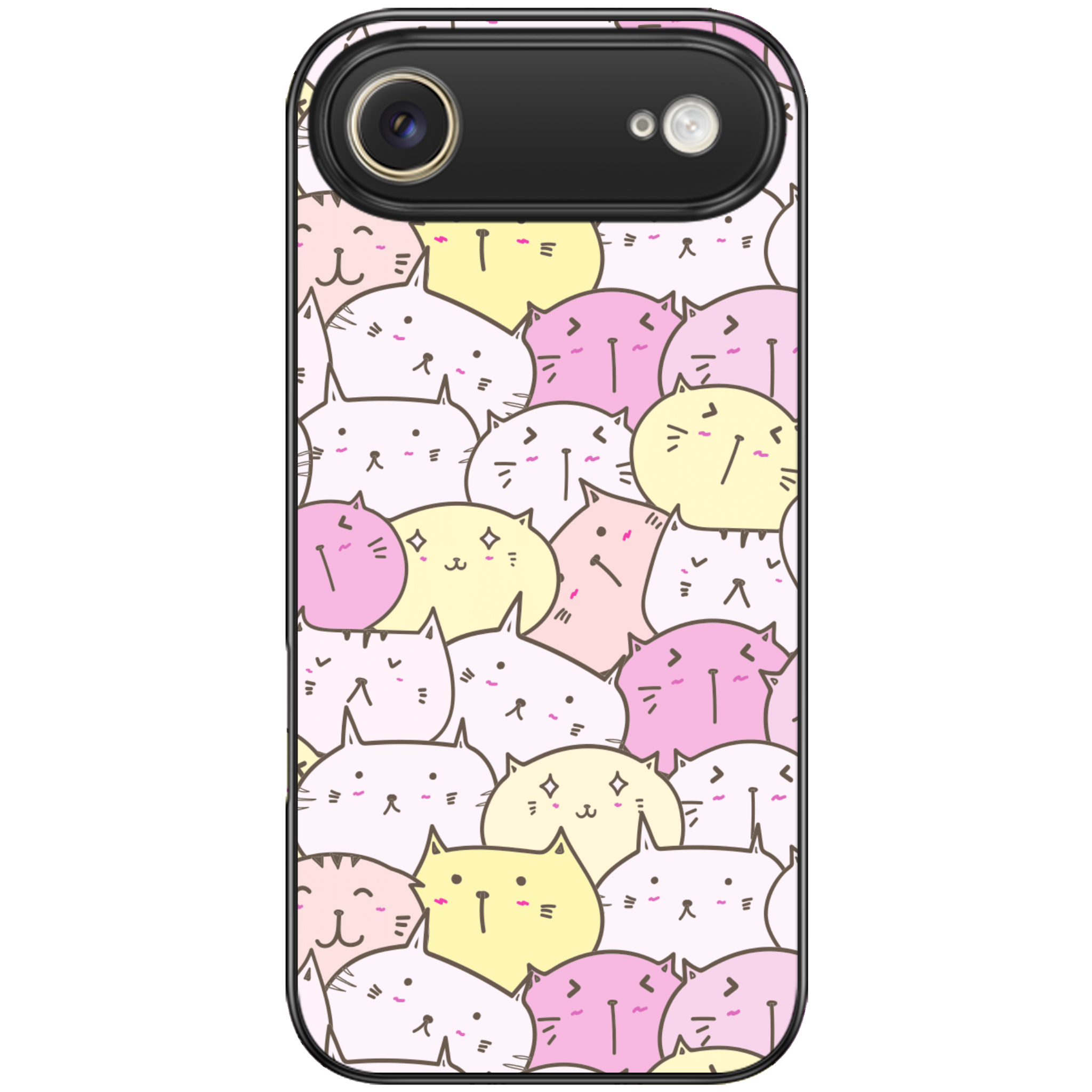 Pastel Cat Pile Glossy Phone Case | Winky Cats