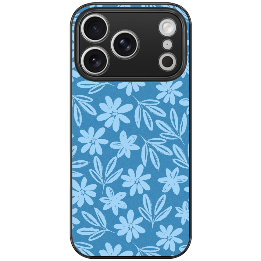 Blue Floral Aesthetic Phone Case