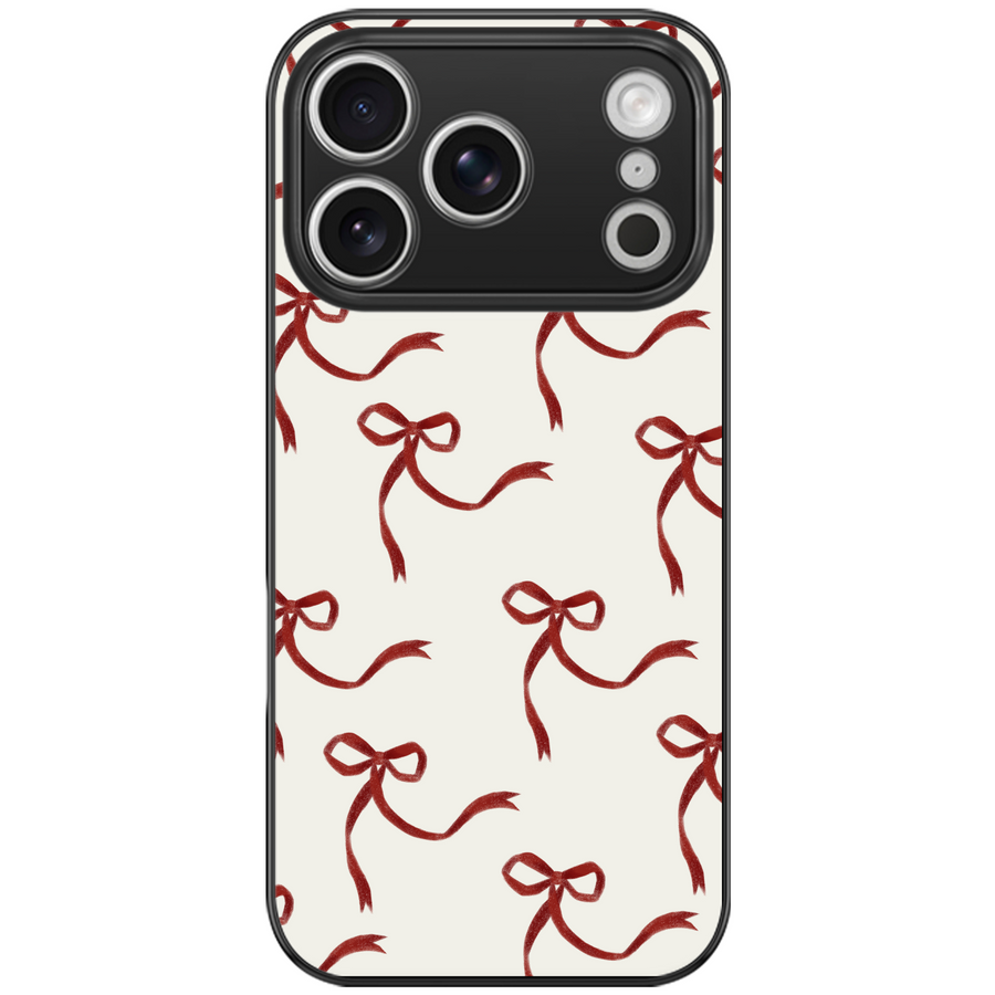 Cherry Red Ribbons Coquette Phone Case