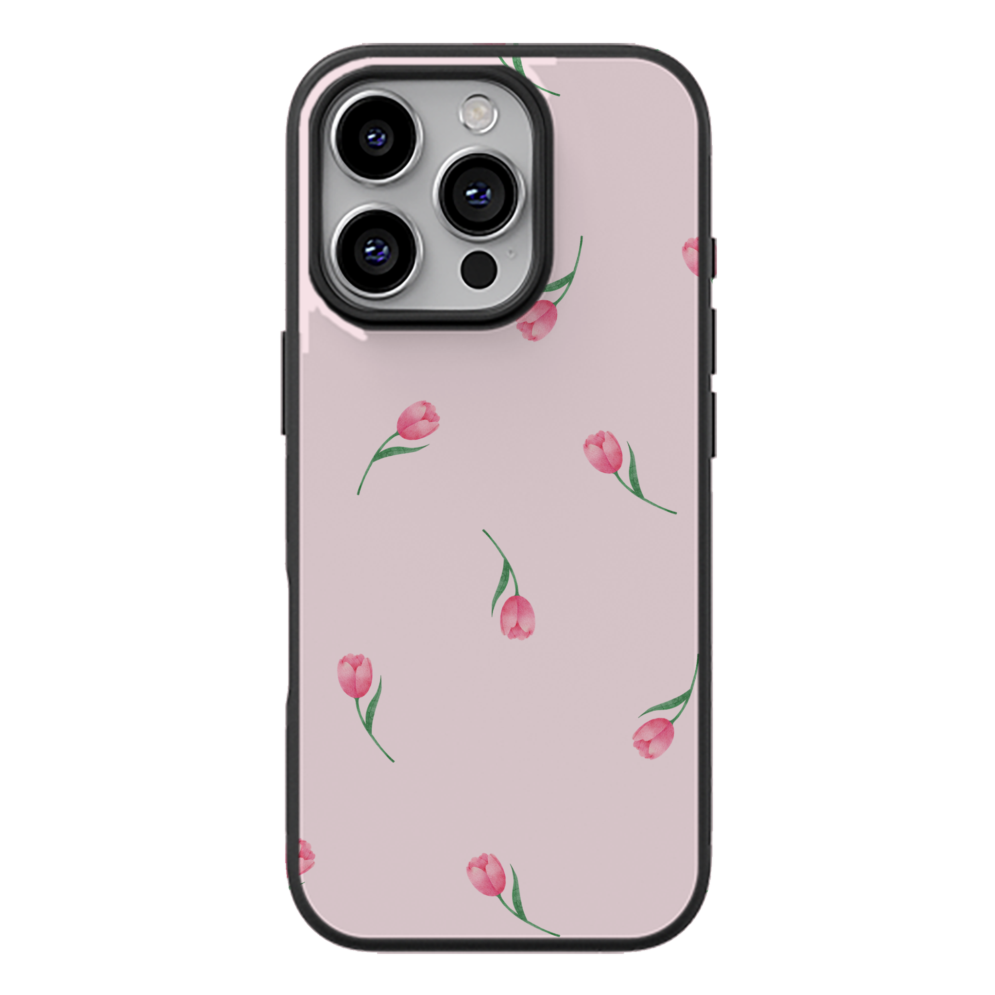Pink Tulips Floral Phone Case | Winky Cats