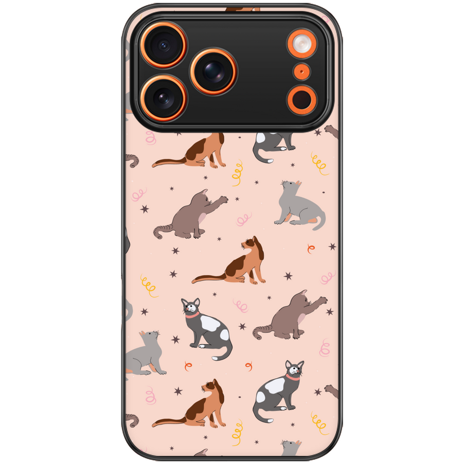 Curious Cats Peach Phone Case
