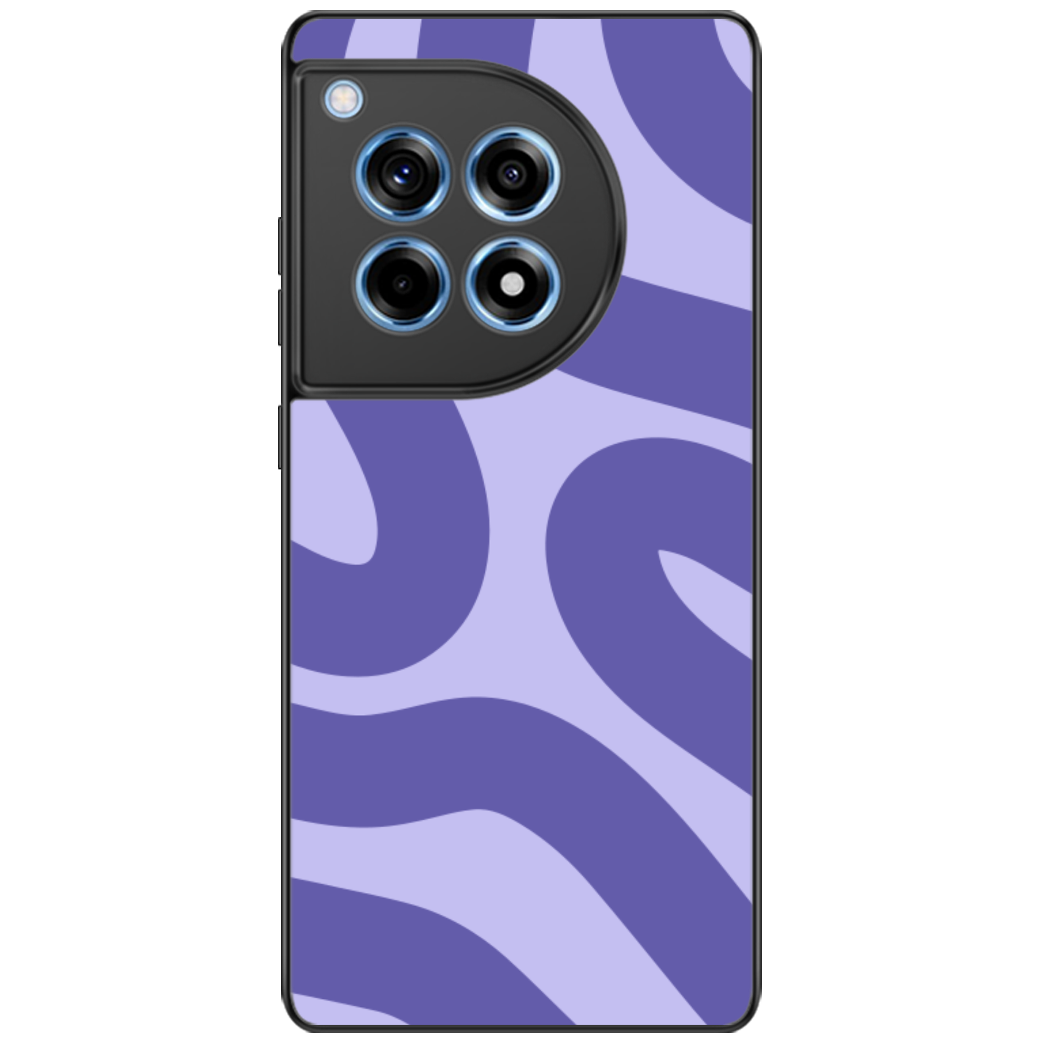 Purple Abstract Swirls Glossy Phone Case | Winky Cats