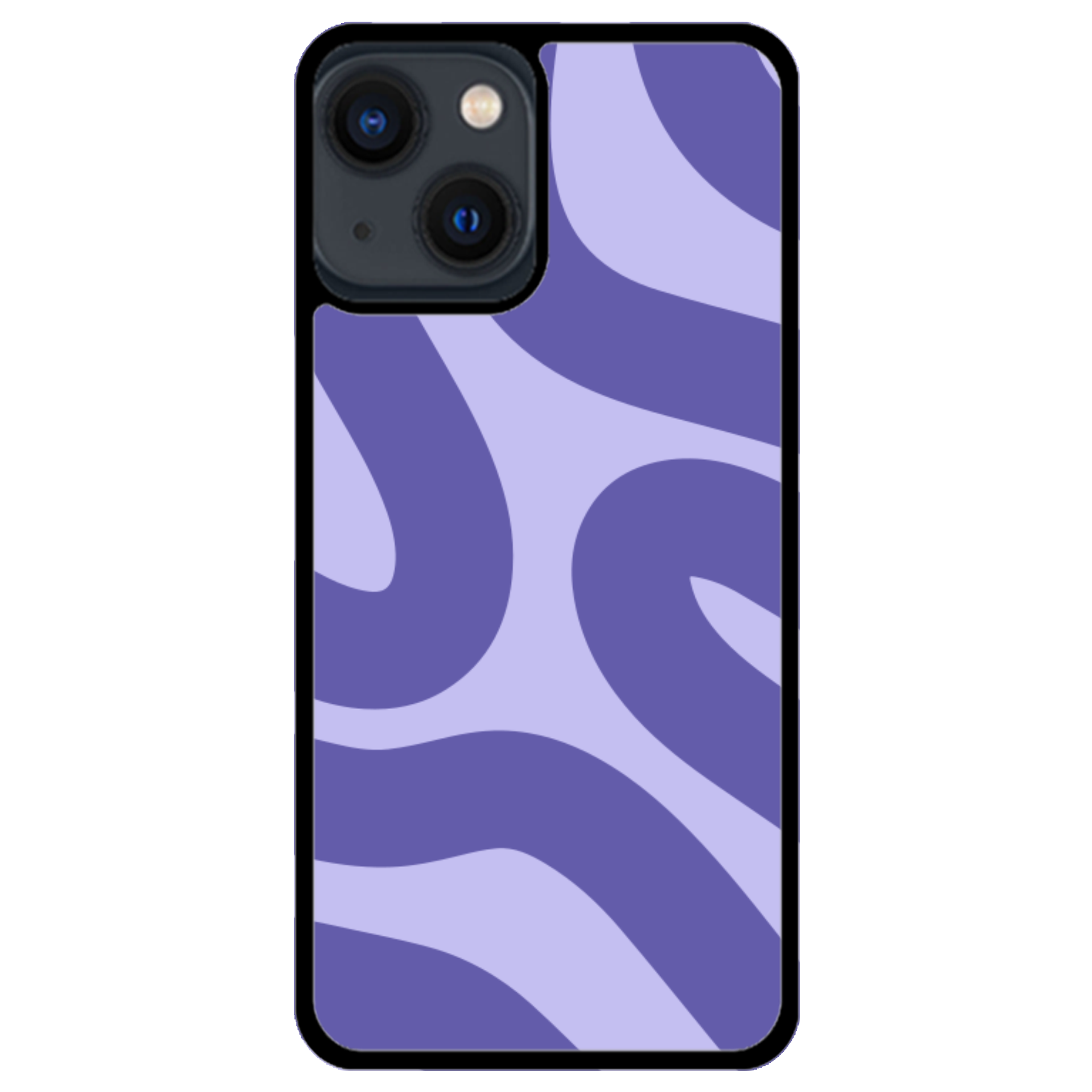 Purple Abstract Swirls Glossy Phone Case | Winky Cats