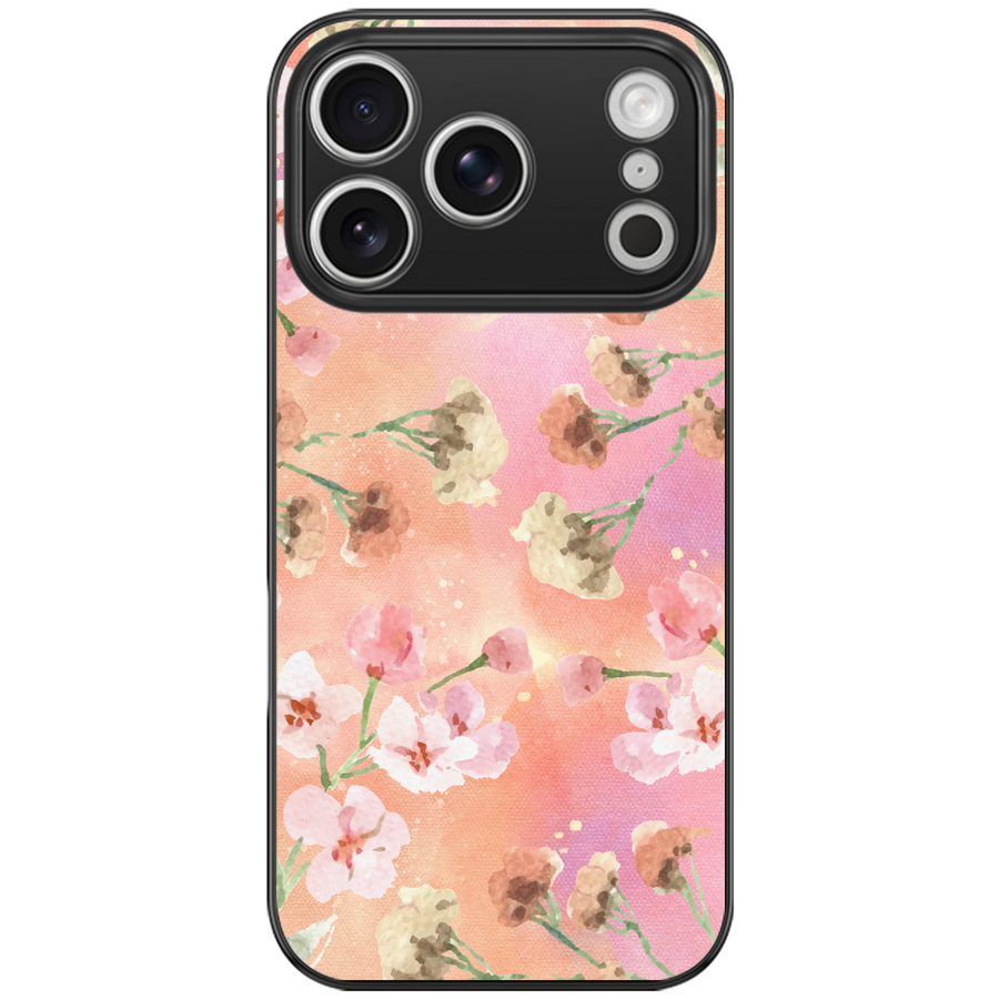 Peach Floral Aesthetic Phone Case