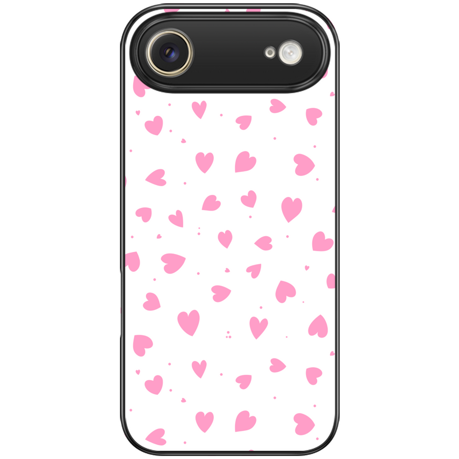 Pink Confetti Hearts Aesthetic Phone Case