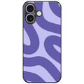 Purple Abstract Swirls Glossy Phone Case | Winky Cats