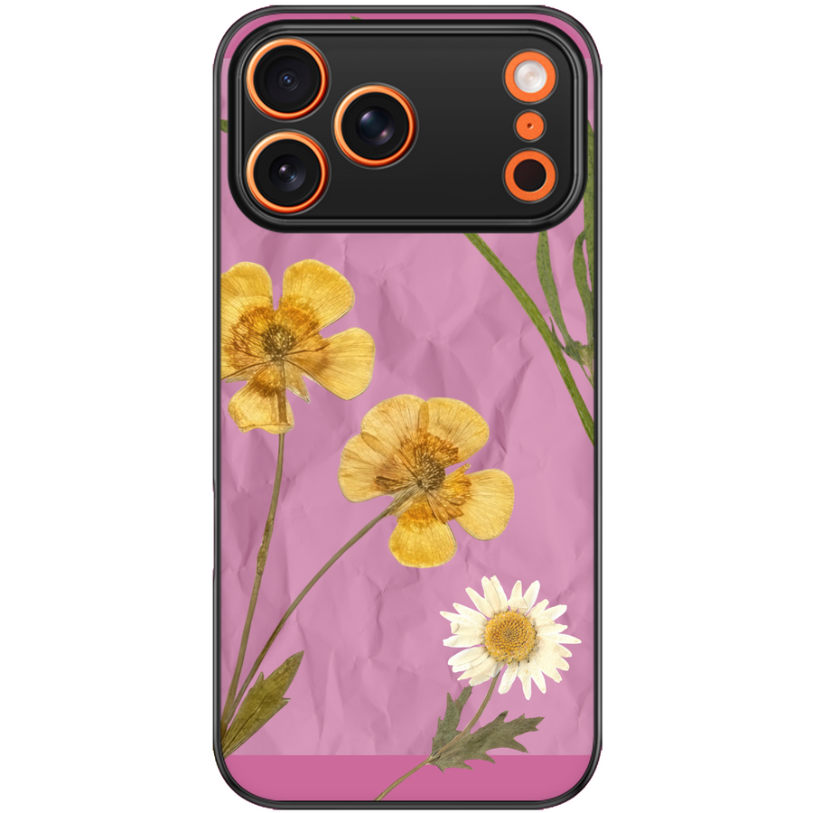 Pink Pressed Flower Aesthetic Phone Case