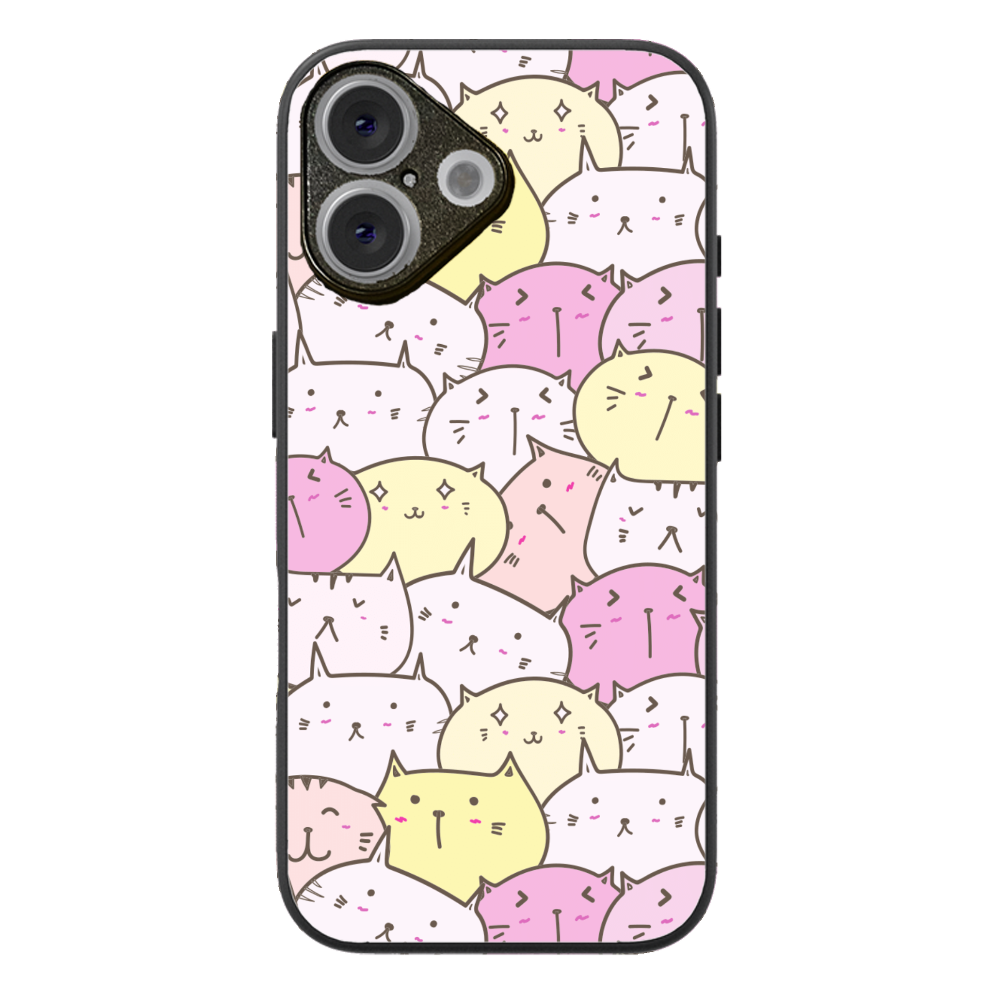 Pastel Cat Pile Glossy Phone Case | Winky Cats