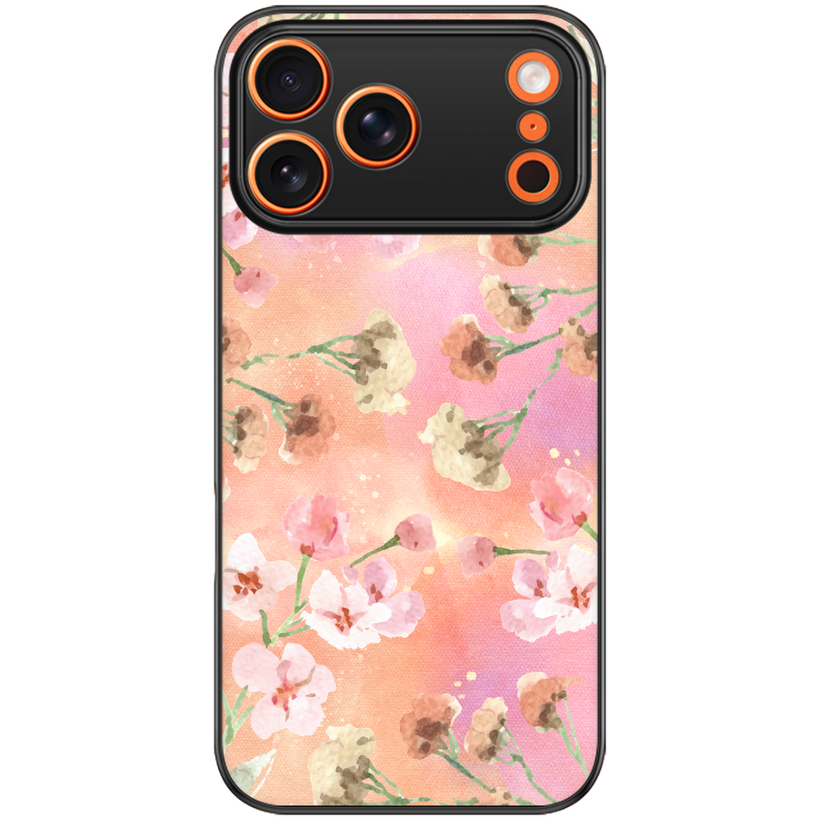 Peach Floral Aesthetic Phone Case