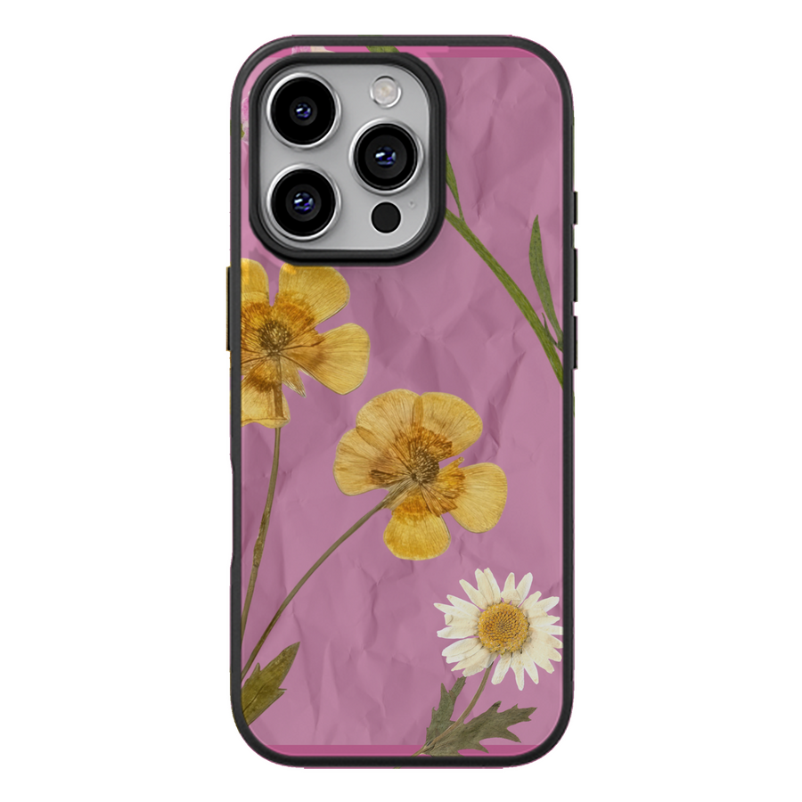 Pink Pressed Flower Aesthetic Phone Case