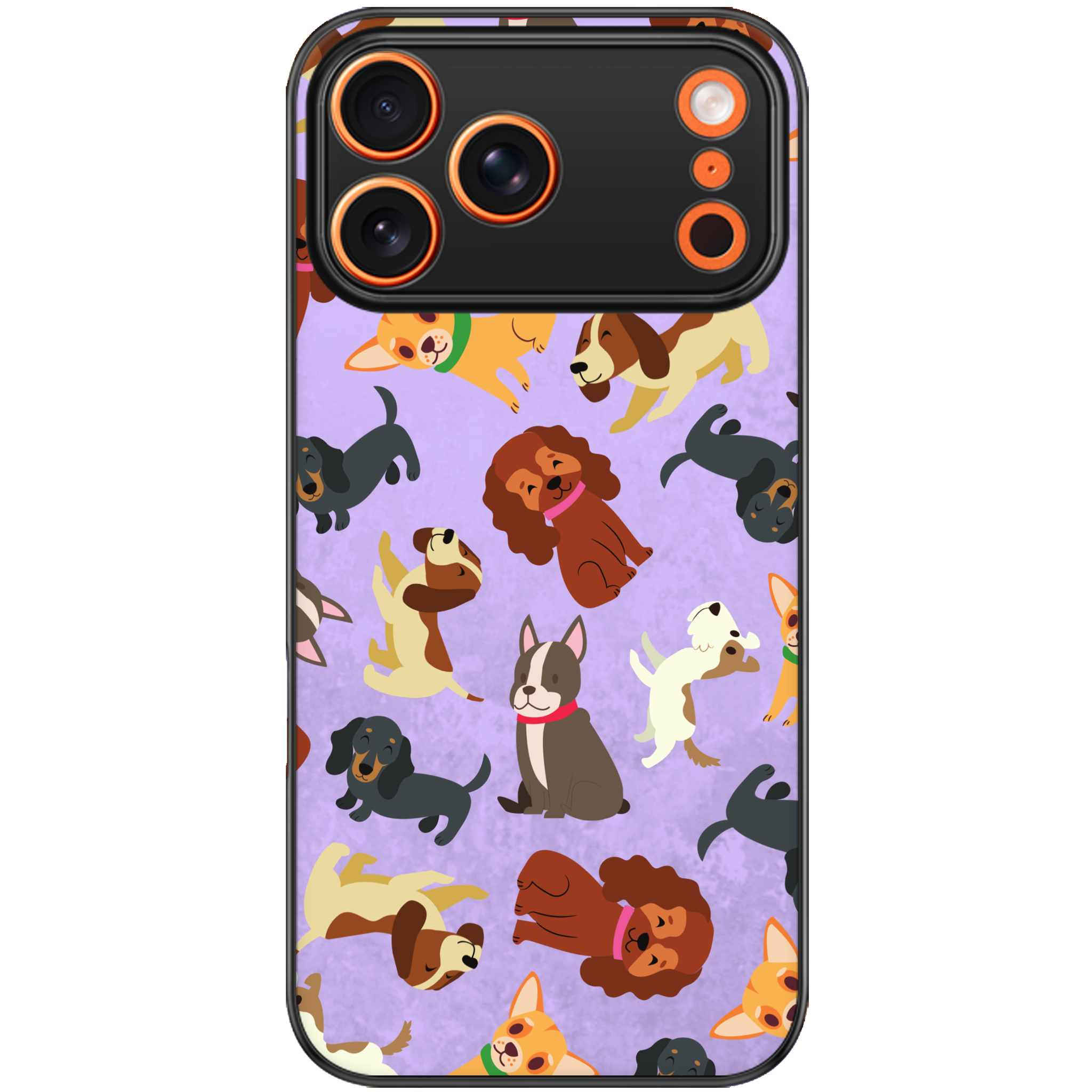 Puppy Party Glossy Phone Case | Winky Cats