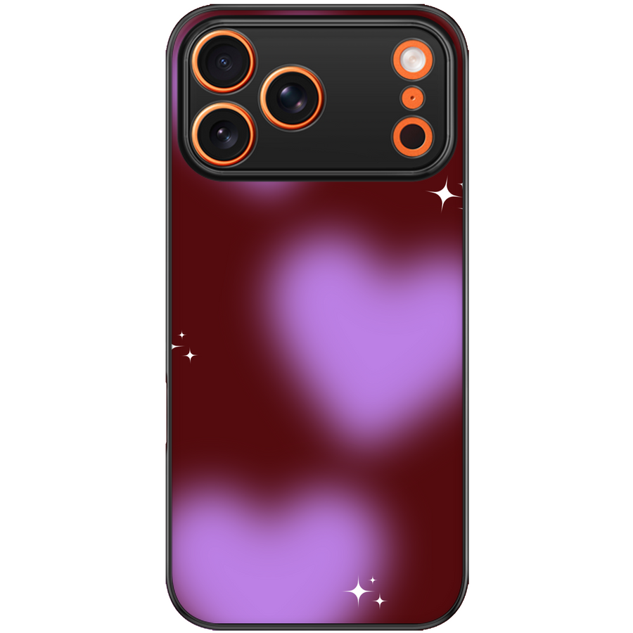 Purple Aura Hearts Aesthetic Phone Case