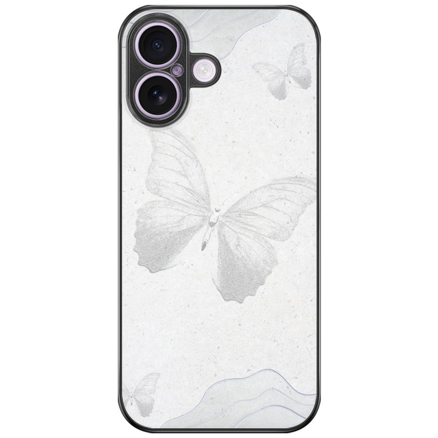 Whisper Grey Butterfly Phone Case
