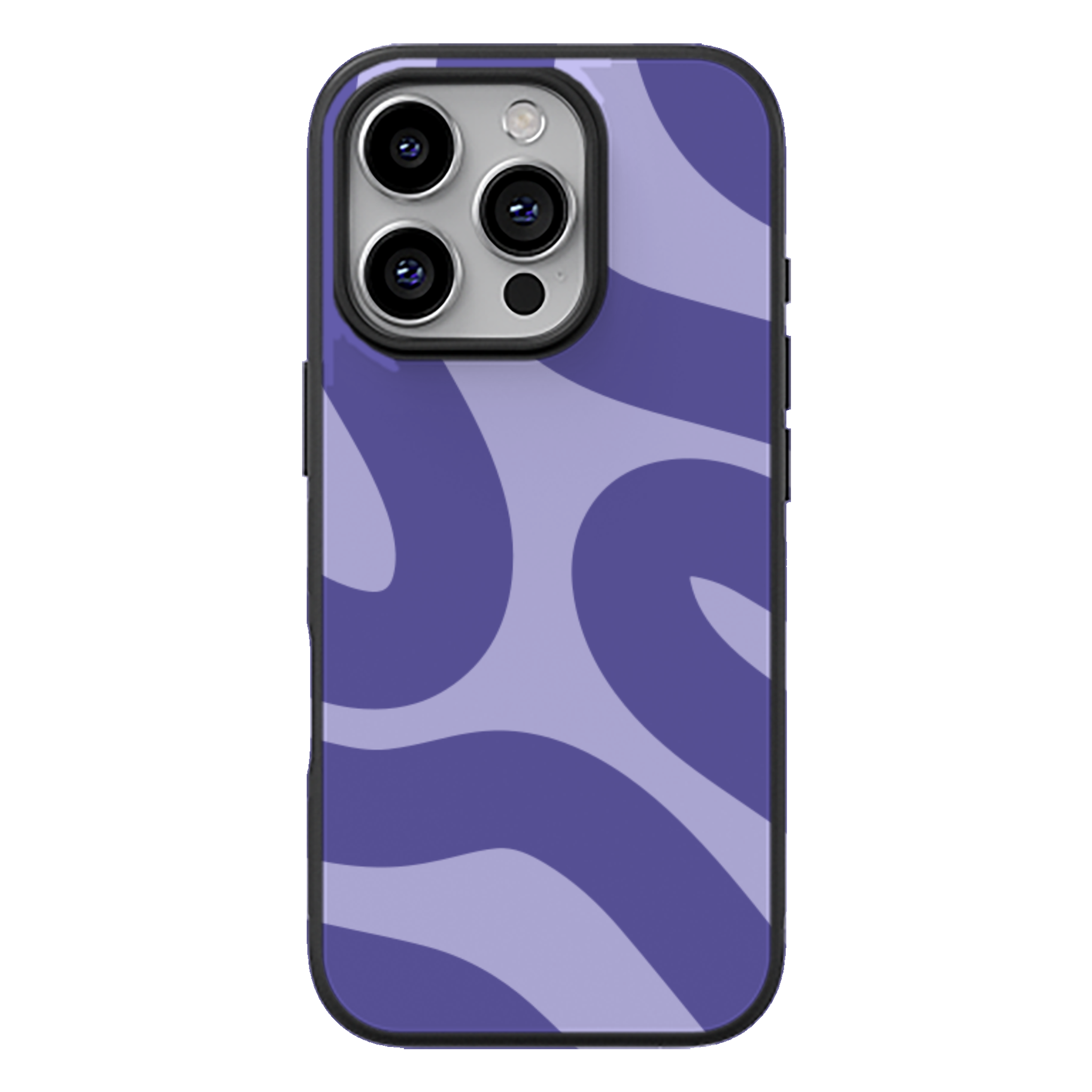 Purple Abstract Swirls Glossy Phone Case | Winky Cats