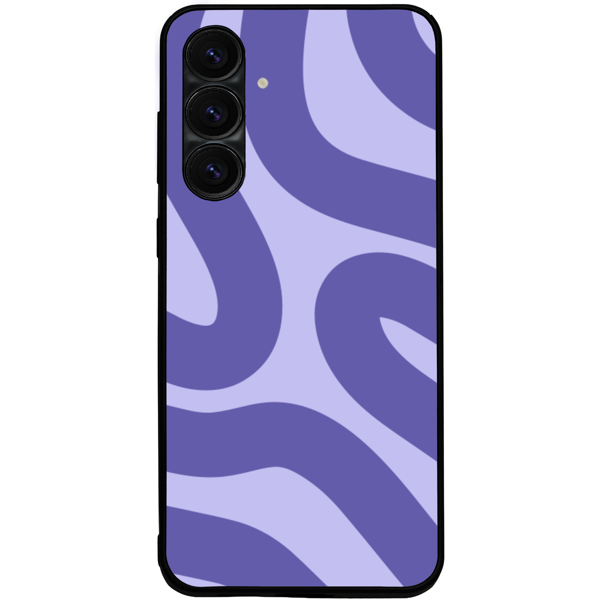 Purple Abstract Swirls Glossy Phone Case | Winky Cats