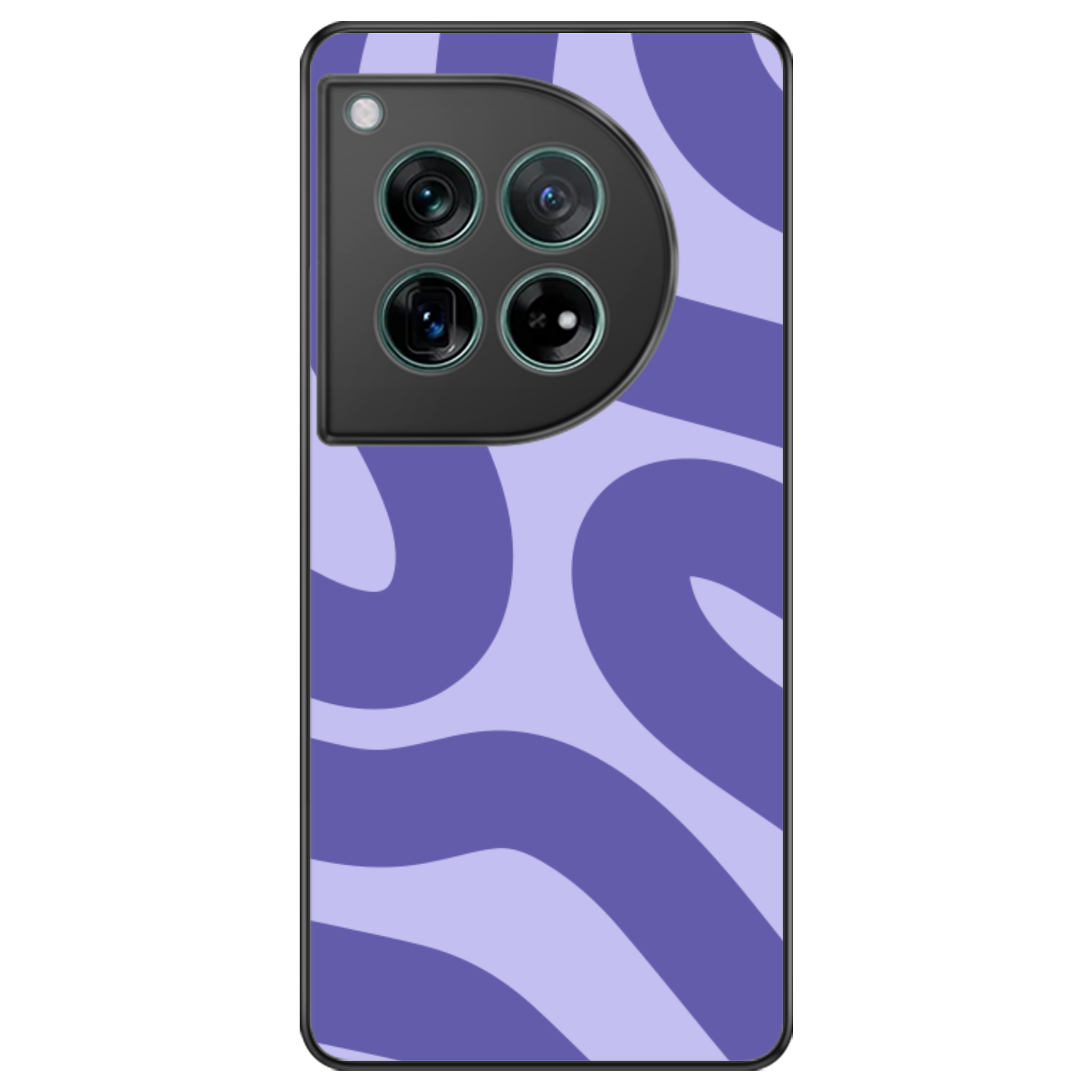 Purple Abstract Swirls Glossy Phone Case | Winky Cats