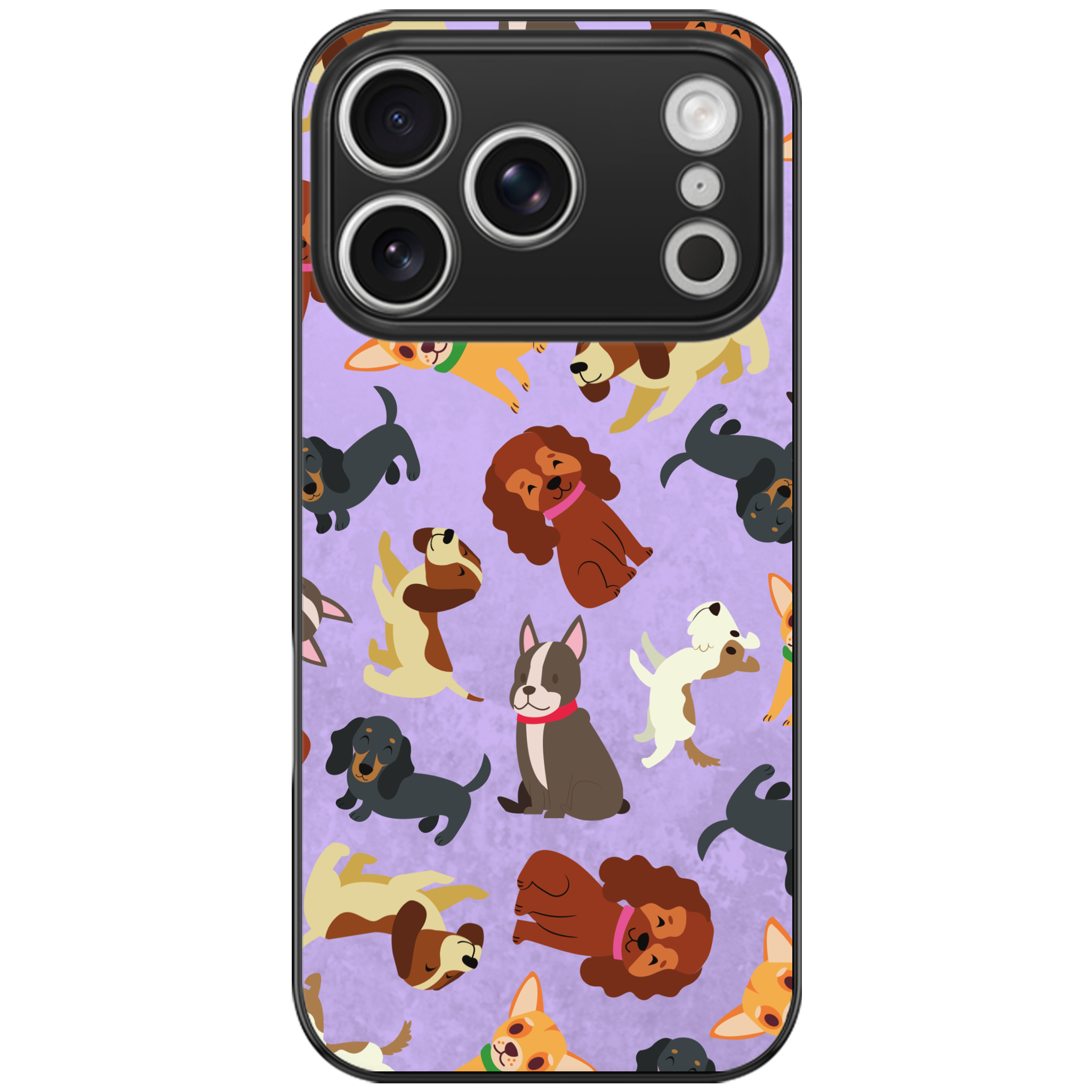 Puppy Party Glossy Phone Case | Winky Cats