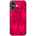 Berry Painted Hearts Glossy Phone Case | Winky Cats