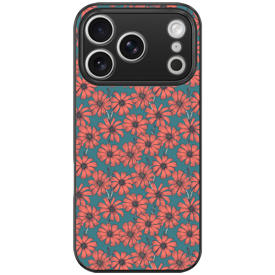 Coral Daisy Aesthetic Phone Case