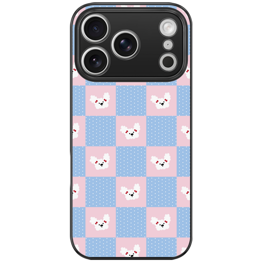 Cute Puppy Checkerboard Phone Case