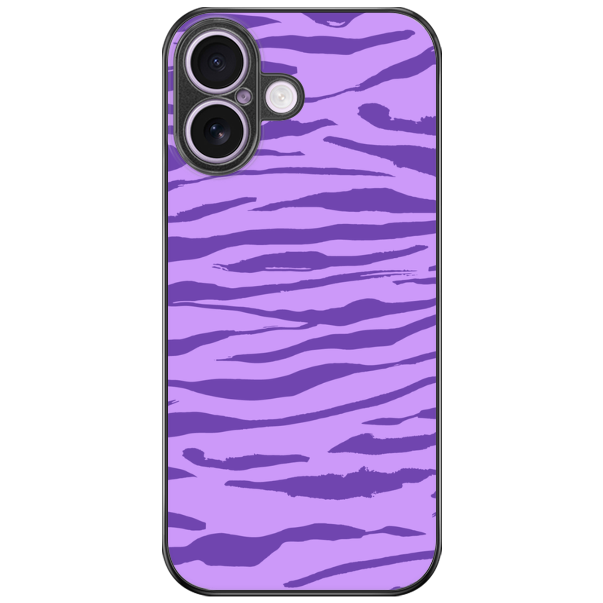 Purple Zebra Swirls Glossy Phone Case | Winky Cats