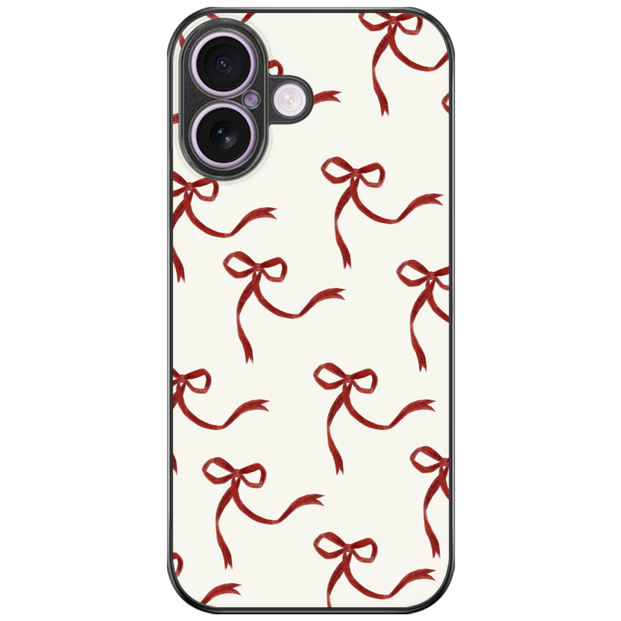 Cherry Red Ribbons Coquette Phone Case