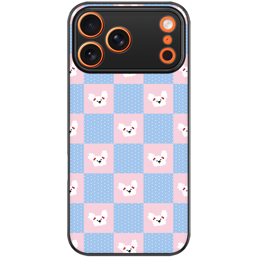 Cute Puppy Checkerboard Phone Case