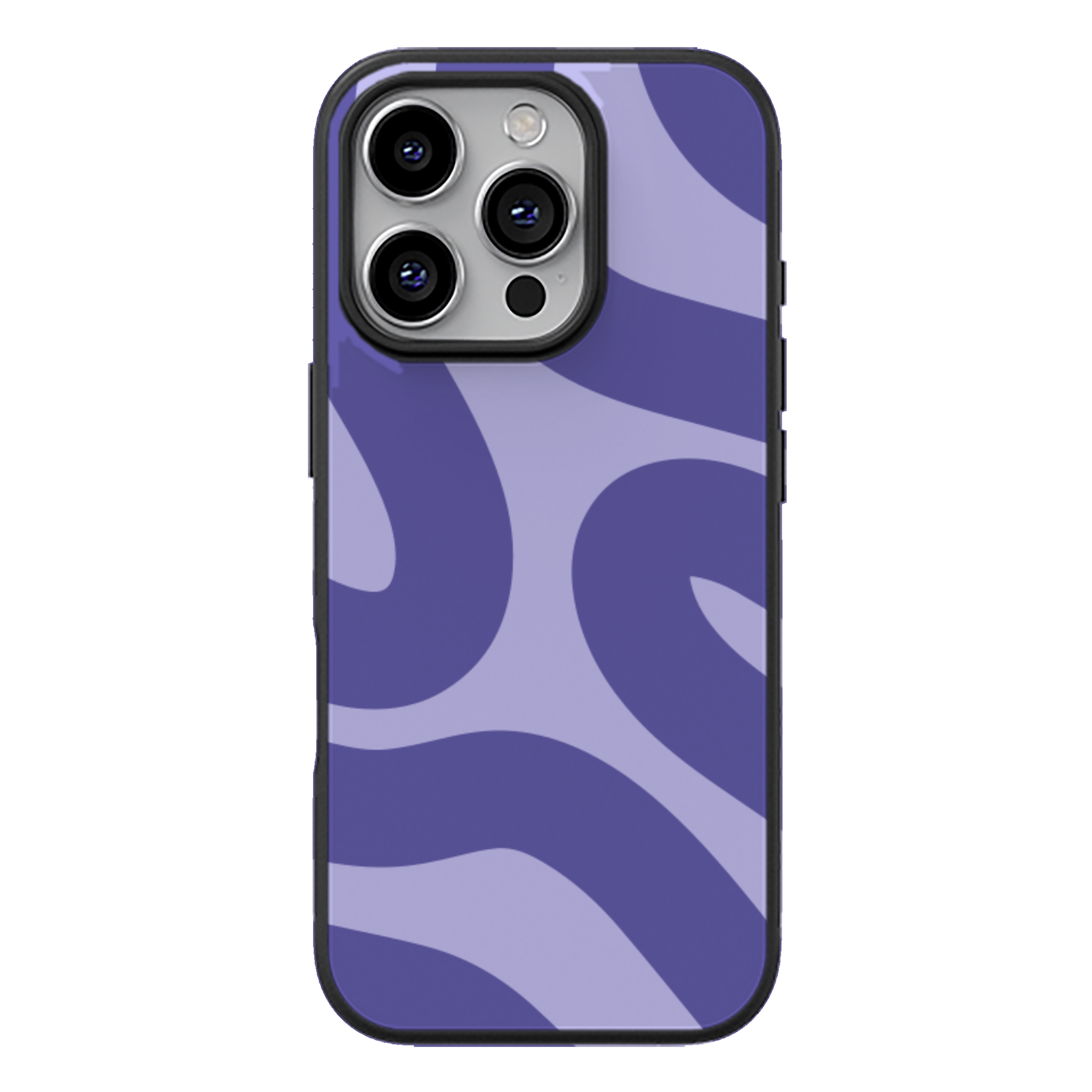 Purple Abstract Swirls Glossy Phone Case | Winky Cats