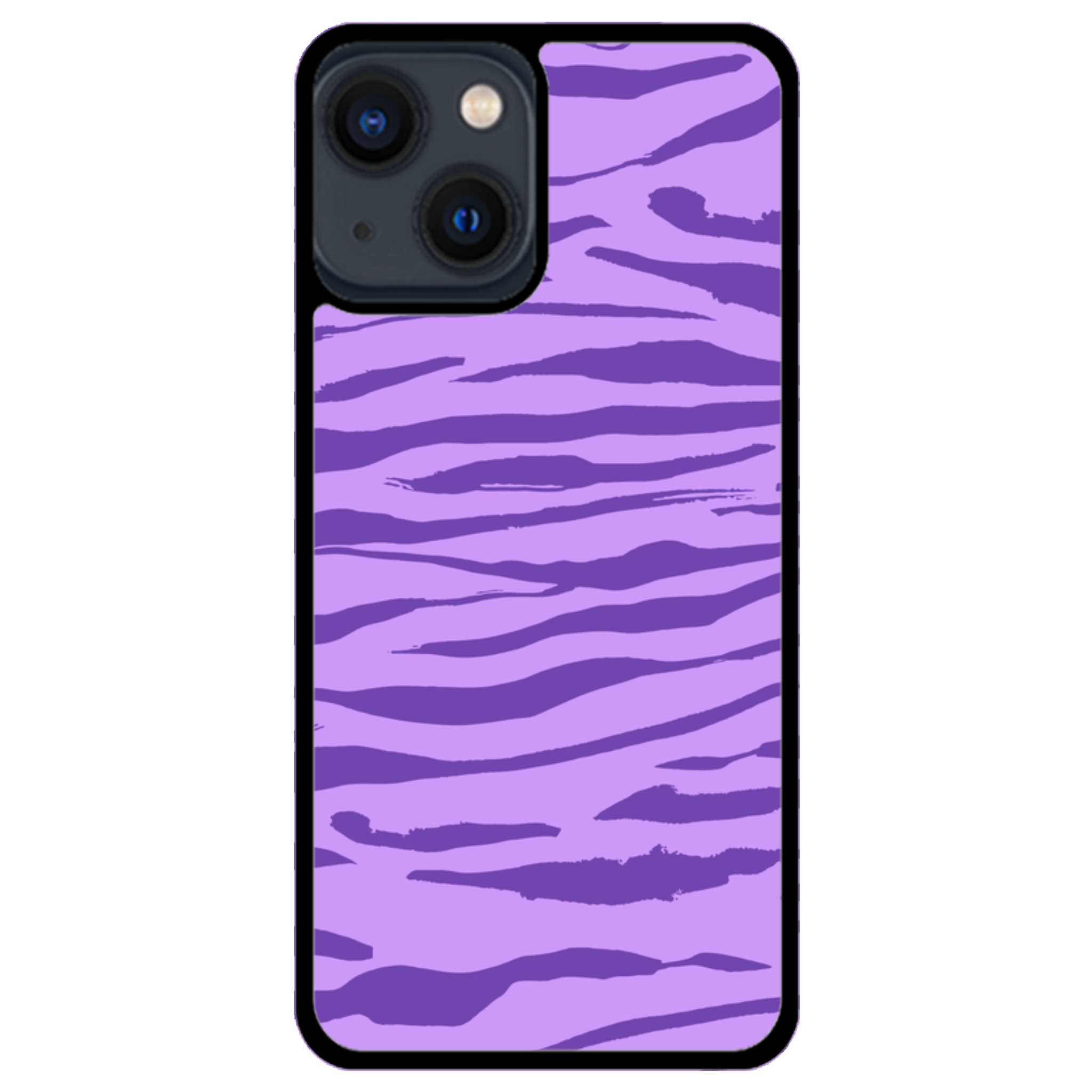 Purple Zebra Swirls Glossy Phone Case | Winky Cats