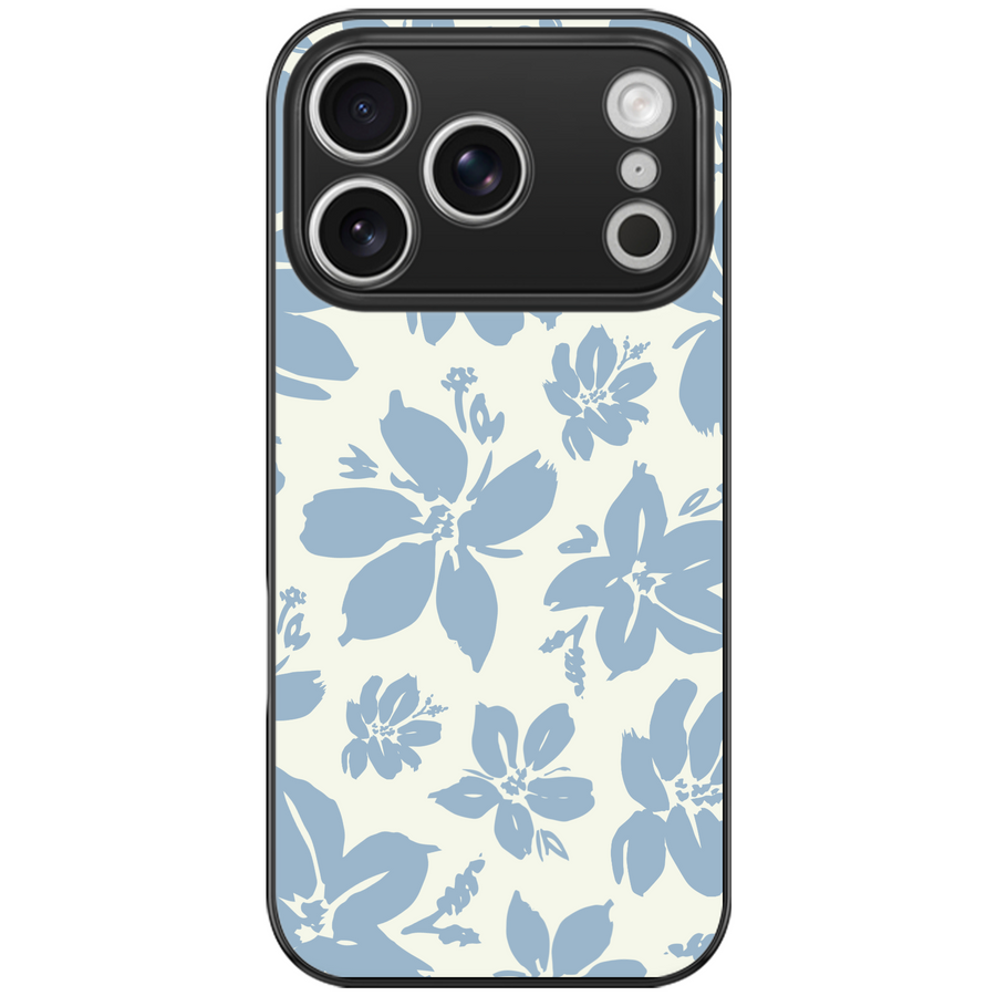 Blue Floral Aesthetic Phone Case