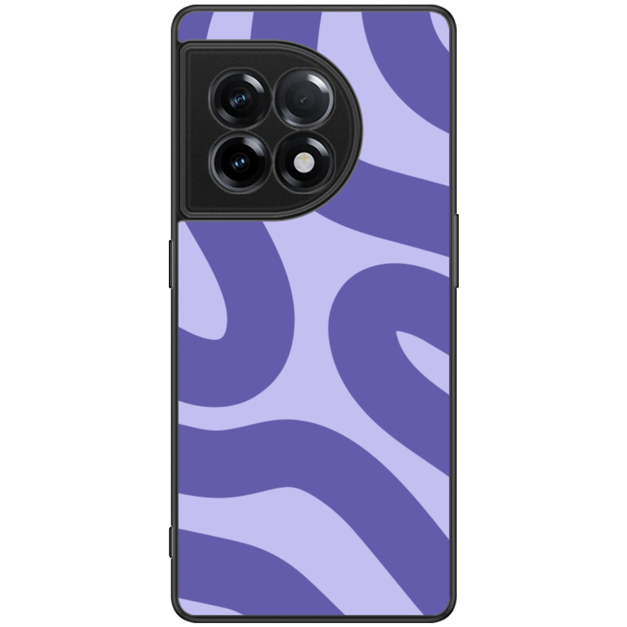 Purple Abstract Swirls Glossy Phone Case | Winky Cats