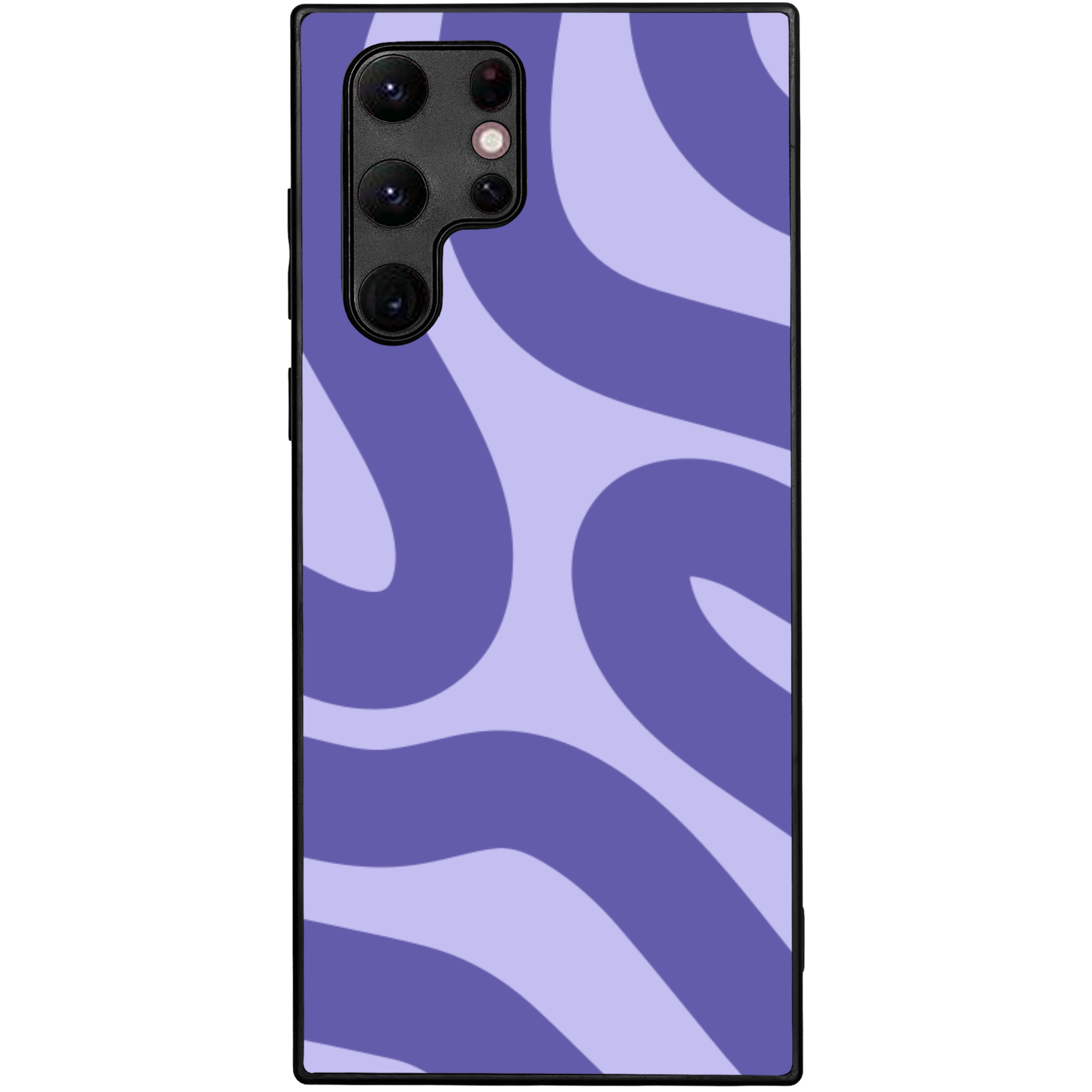 Purple Abstract Swirls Glossy Phone Case | Winky Cats