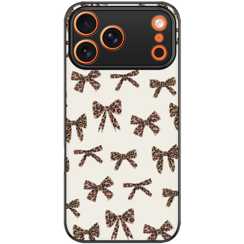 Leopard Print Bow Phone Case